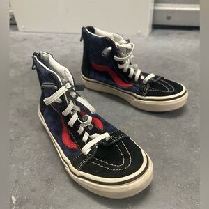 Vans Kids Hi-Tops Sneakers - Black, Red, Blue